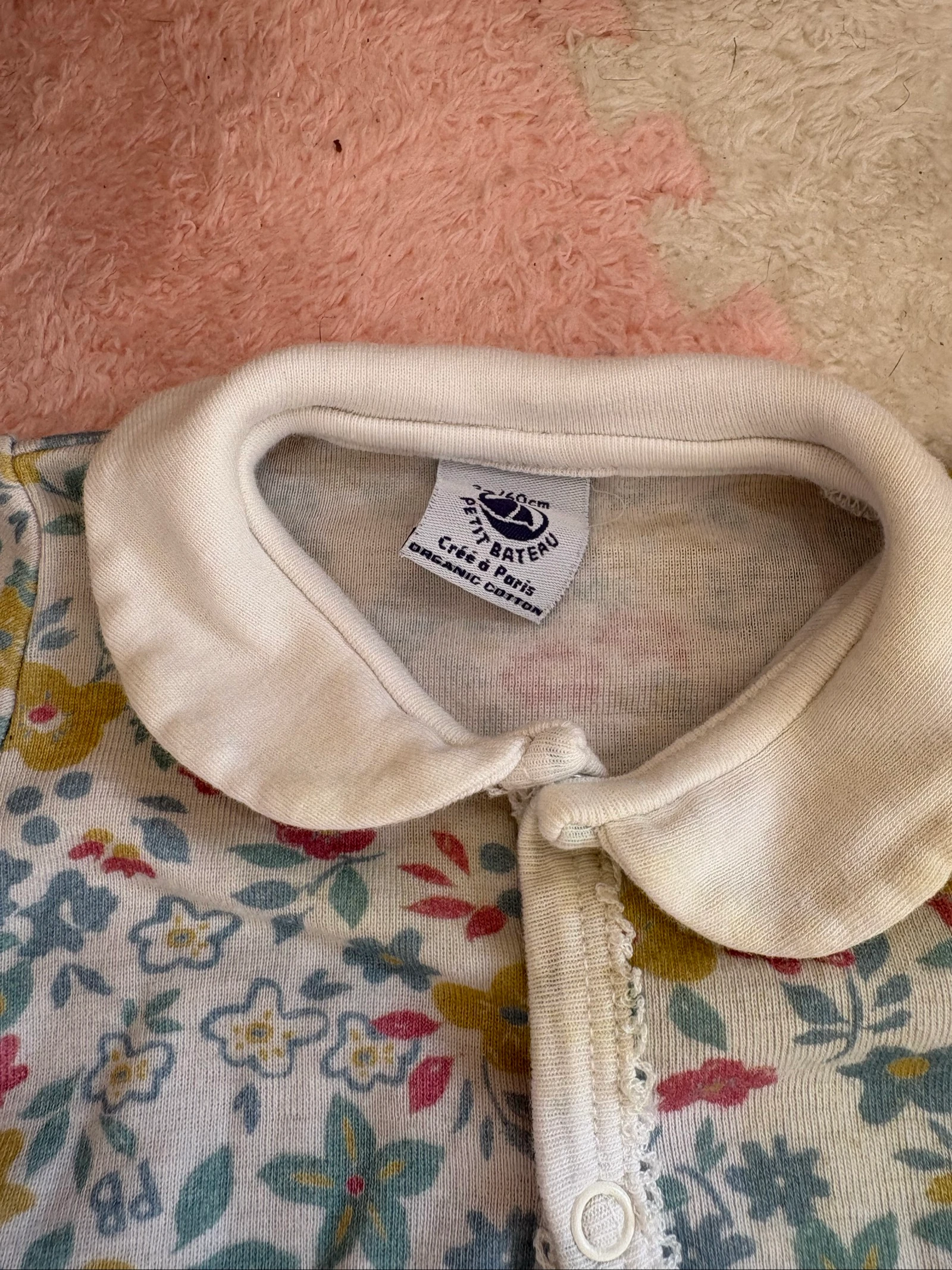 Petit Bateau Baby Girl 3-Month Floral Blouse – Claudine Collar – photo 2